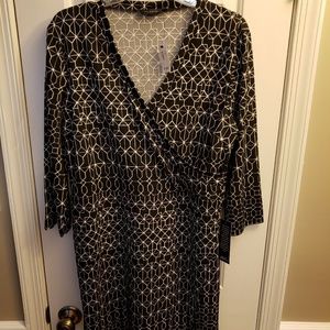 Dress mock wrap around with tags